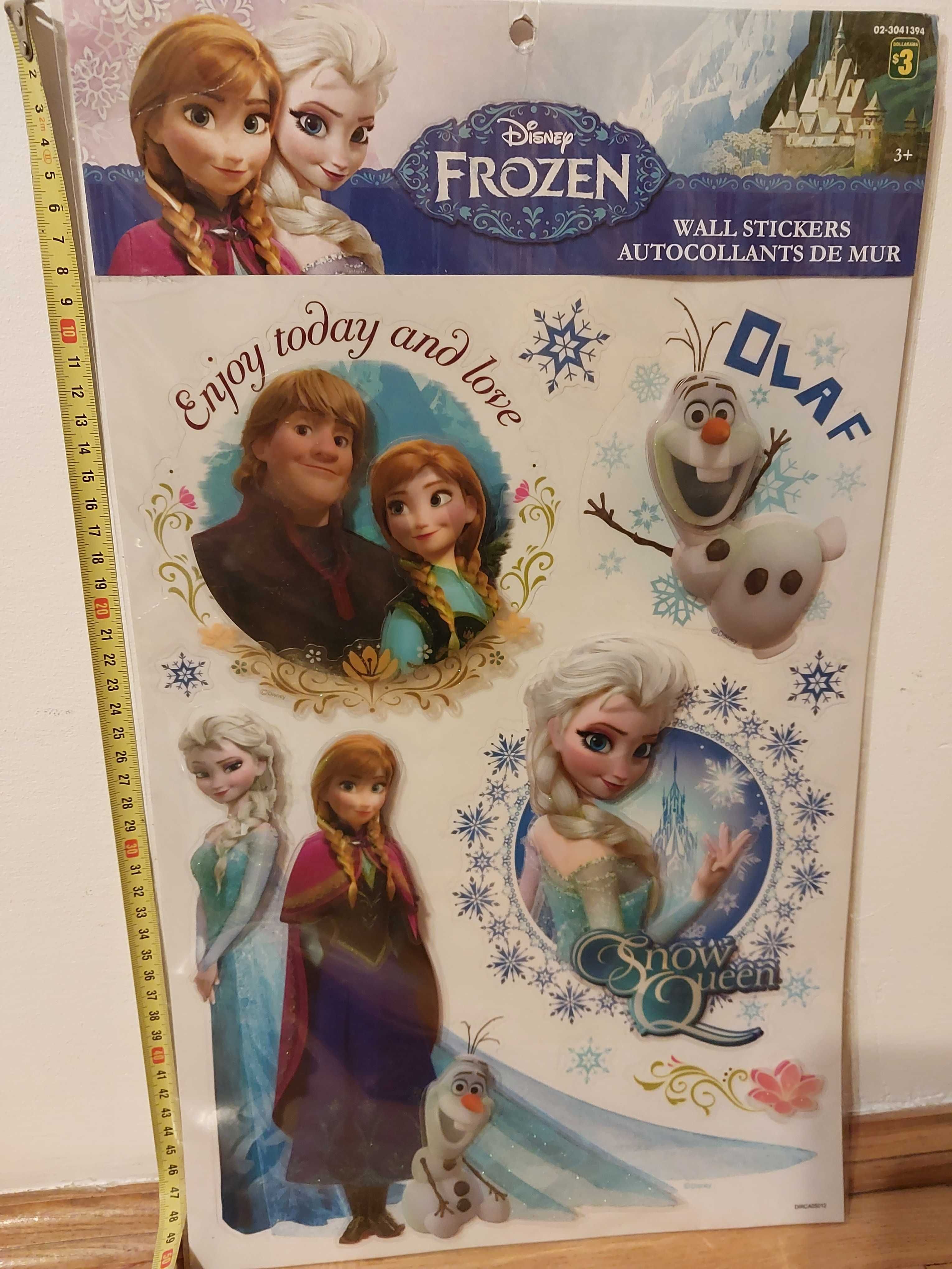 Frozen Elsa Anna - Naklejki 3D na ścianę nowe zestaw 2 plansz