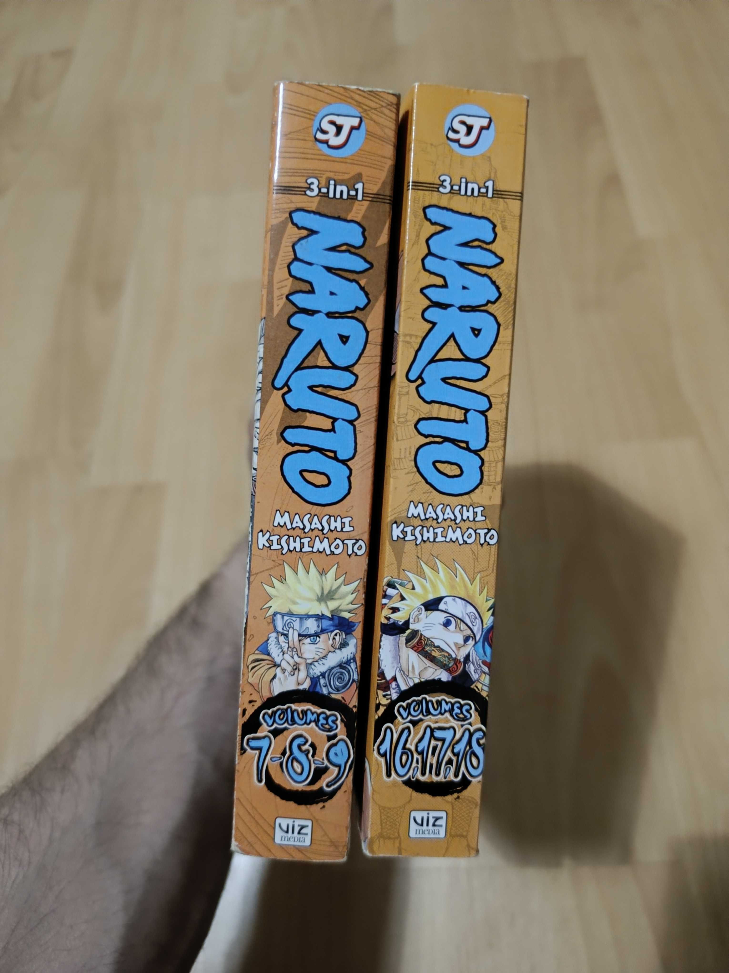 Manga Naruto 3 in 1 Vol 7,8,9 e 16,17,18