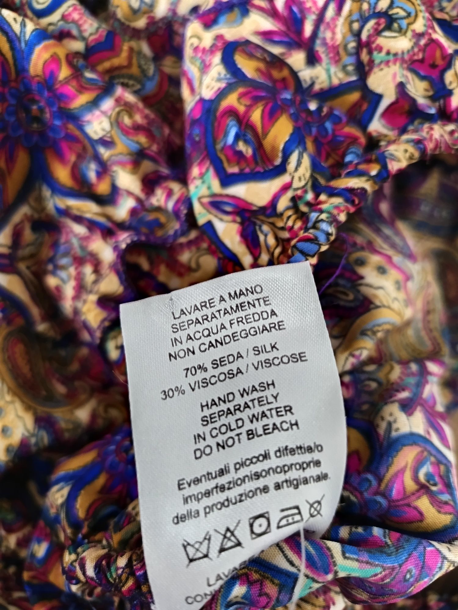Piękna jedwabna tunika sukienka, made on India, one size