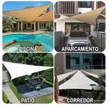 Toldo Vela de Sombra Impermeable Triangular 4x4x5.65m
