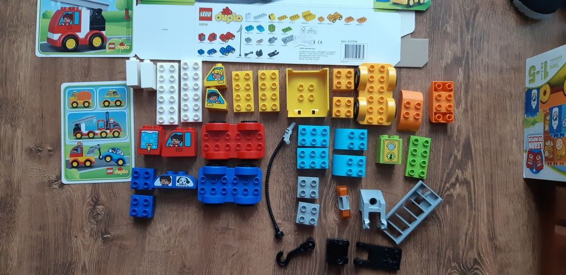 Lego duplo straż pożarna, wywrotka, dźwig, wiek 1,5-5