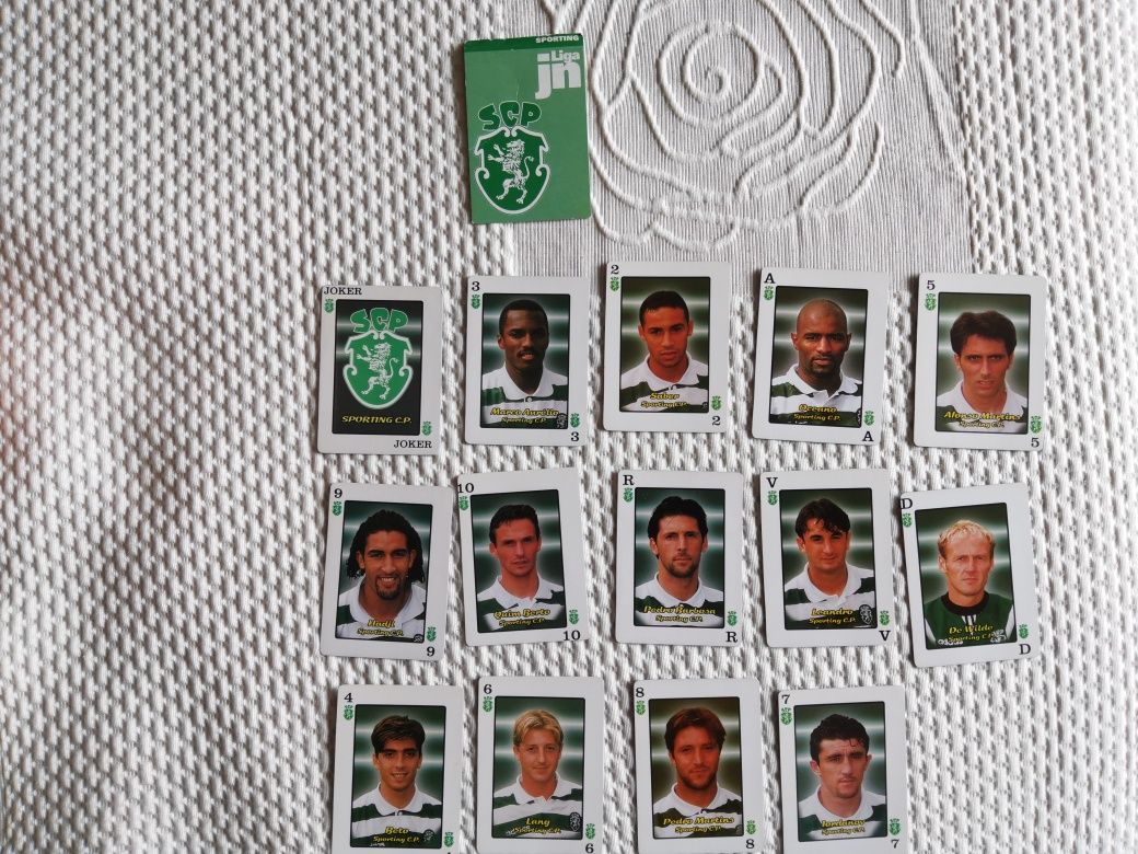 Coleção de cartas da bola da liga portuguesa do jornal de notícias