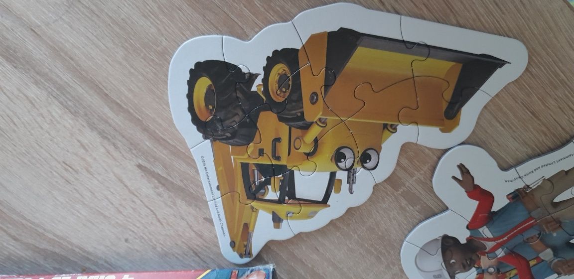 Puzzle konturowe Jumbo, Bob Budowniczy, 4 układanki w teczce