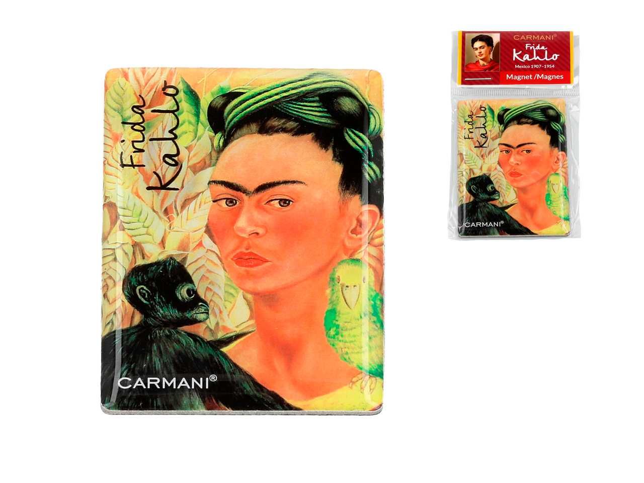 Magnes Autoportret z małpą i papugą Frida Kahlo