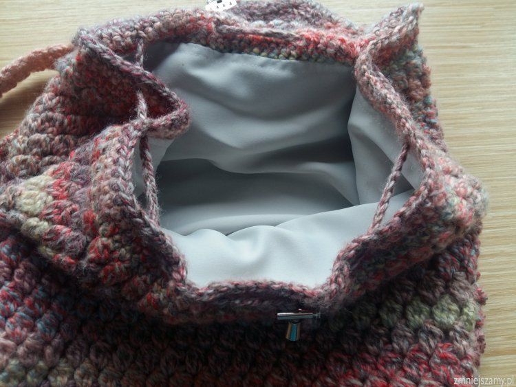 Plecak + portel / kosmetyczka na szydełku