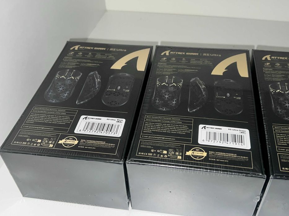 Attack Shark R5 Ultra 8K мышка из карбона Black, Red, Green, White!