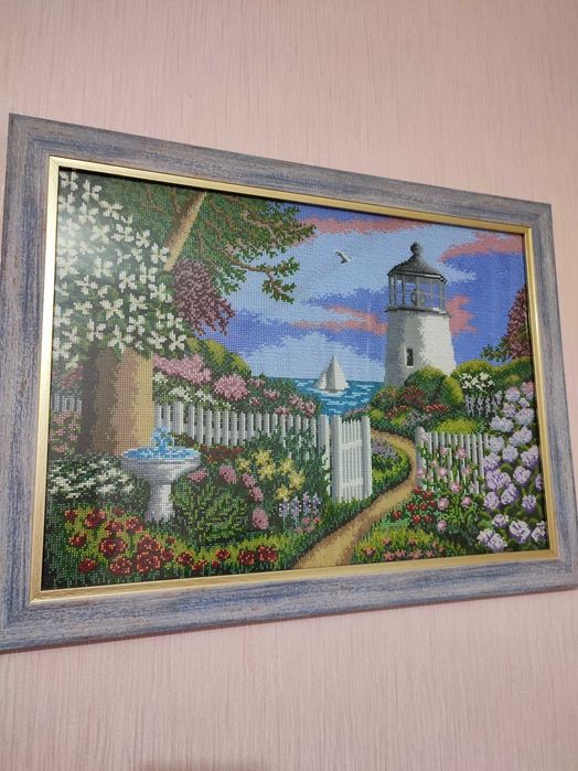 Картина з бiсеру природа