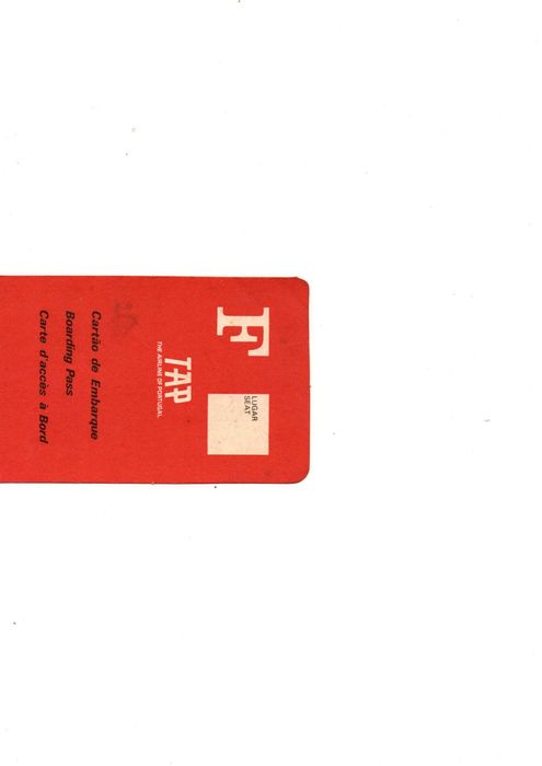 TAP - Cartão de embarque (peça de coleção)
