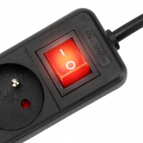 PRZEDŁUŻACZ listwa zasilająca włącznik 5 gniazd elektryczne komputer