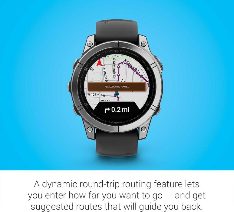 Garmin Fenix E 47mm AMOLED Stainless Steel with Black Silicone Band