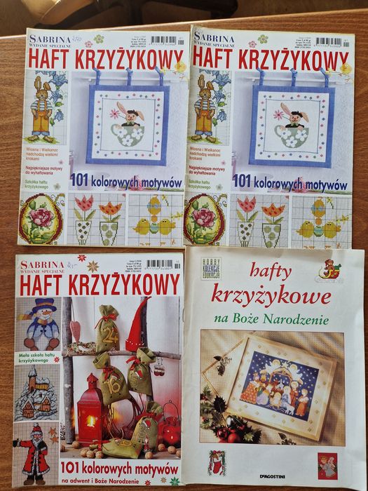 Haft krzyżykowy czasopismo 4 szt