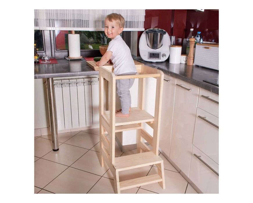 Pomocnik kuchenny drewniany dla dzieci podest do kuchni kitchen helper