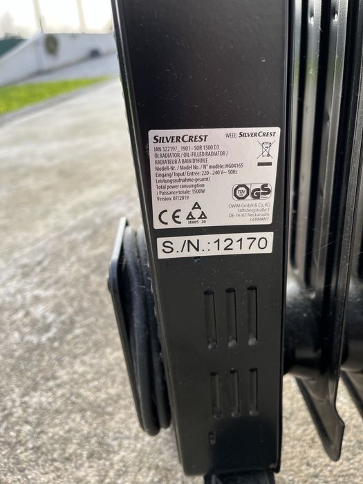 Aquecedor a oleo eletrico