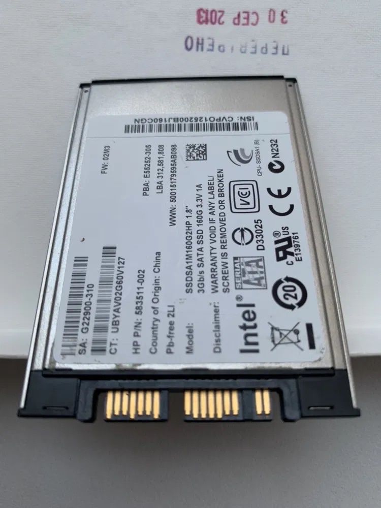 Hdd 160 gb micro sata SSD 1.8 Intel 3.3v 1amp