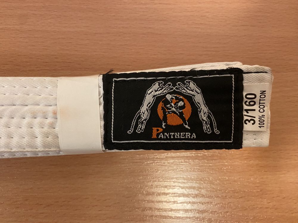 Pas karate biały Panthera 3/160