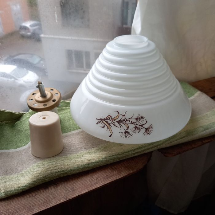 Плафон скляний великий