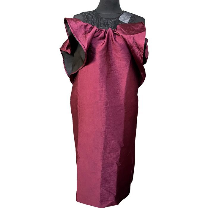 asos Sukienka do Kolana Wygodna Wieczorowa Elegancka Czerwona Roz 36
