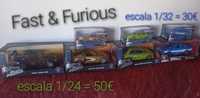 Fast & Furious escala 1/32 e 1/24