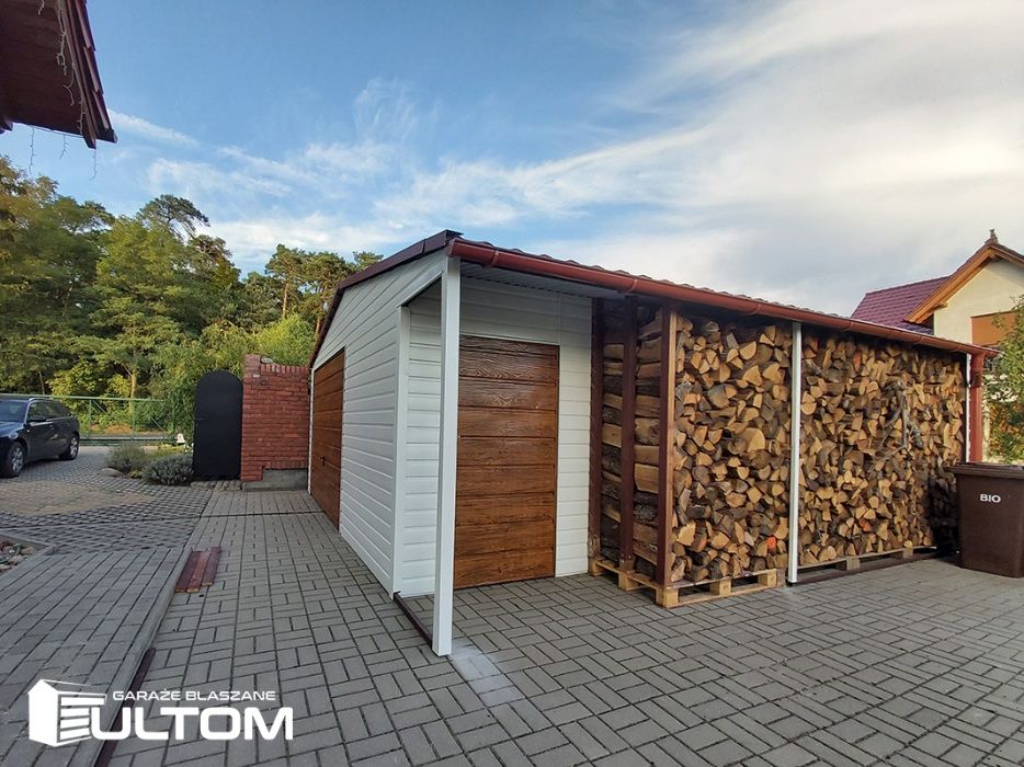 Garaż blaszany,blaszak drewnopodobny 7x5,7x6,7x7 premium profil