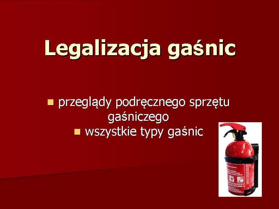 Przeglądy gaśnic - wszystkie typy
