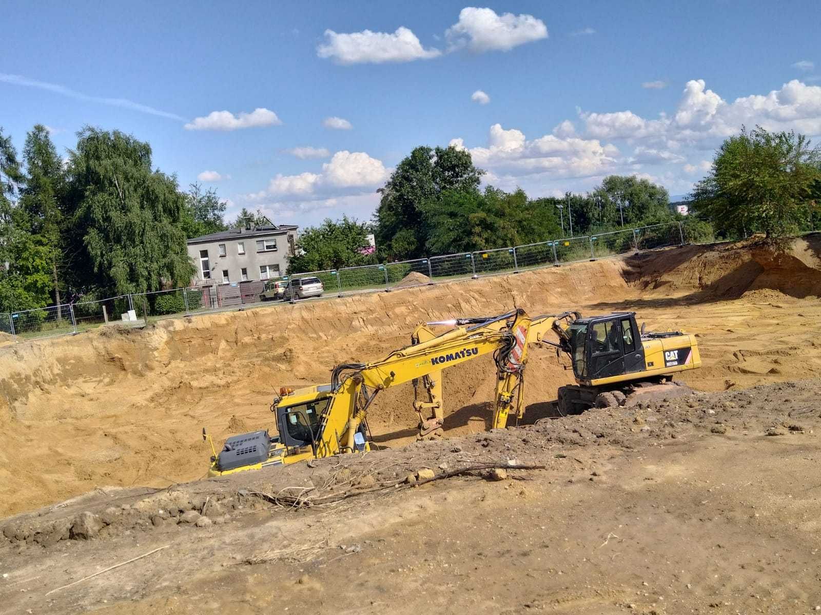 Roboty ziemne, materiały sypkie, wykopy pod fundamenty