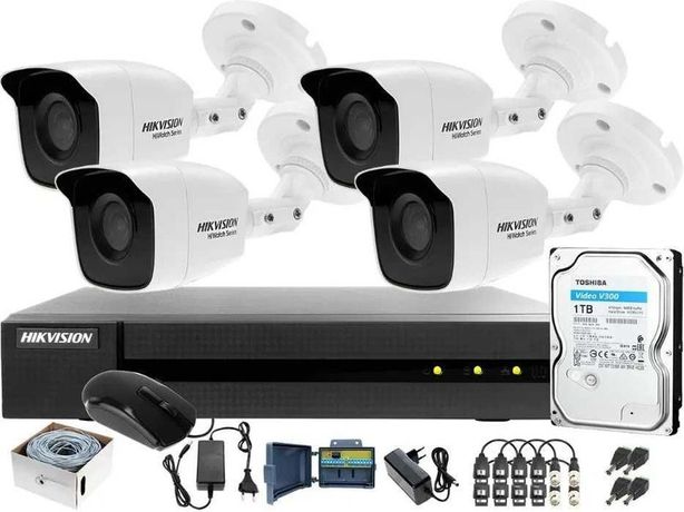 Zestaw 4 kamer hikvision  4,6,8,16 kamery montaż kamer monitoring