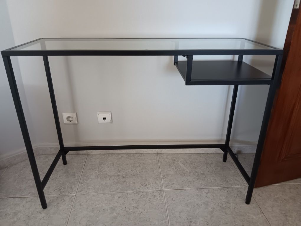 Mesa para portátil/estudo em vidro