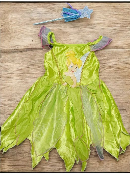карнавальное платье фея динь динь с палочкой 3-4 года