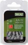 NITY srebrne 15szt 4,8x12x15 SALKI do tablic rejestracyjnych NOWE s557