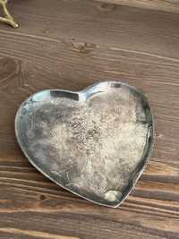 Podstawka spodek serce srebro Plater Stylowe starocia