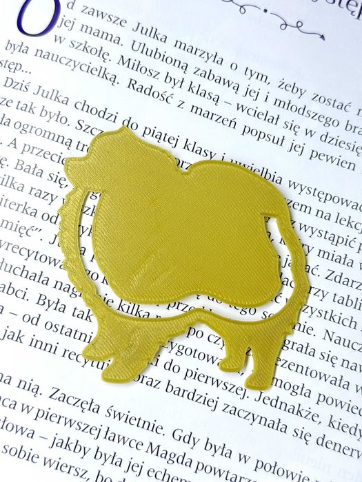 Zakładka do książki szpic, pomeranian-Druk 3D, prezent, gadżet