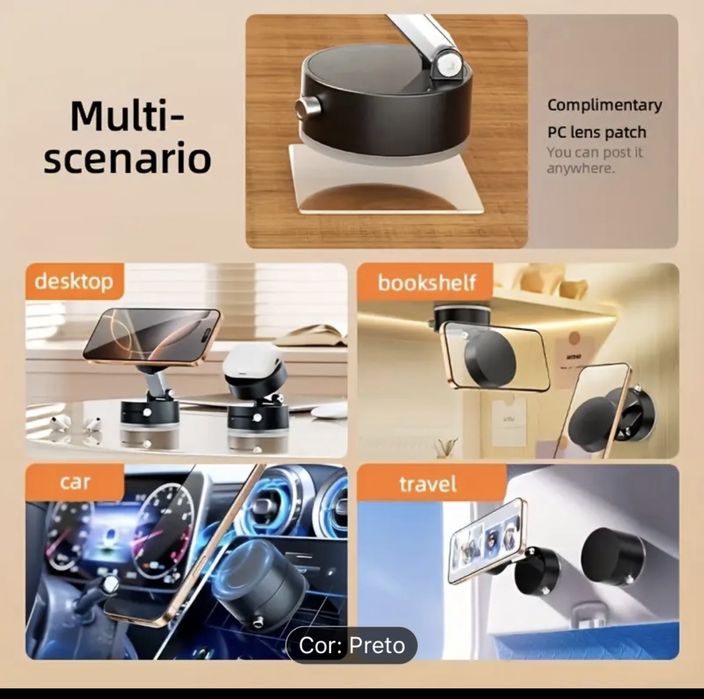 Suporte magnetico  para telemovel