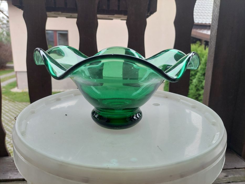 Szklana patera półmisek.