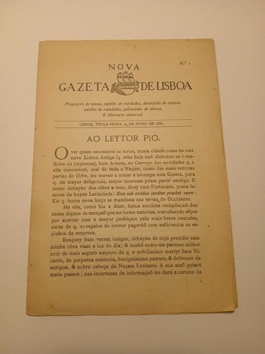 A Nova Gazeta de Lisboa de 1935