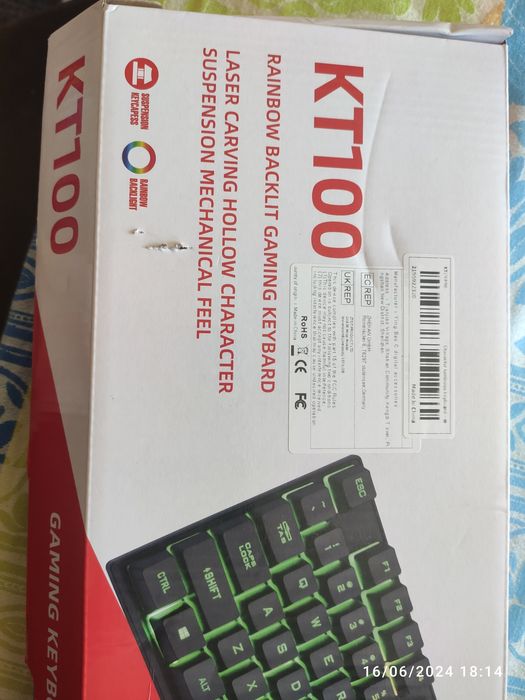 Teclado KT100 com luzes Led