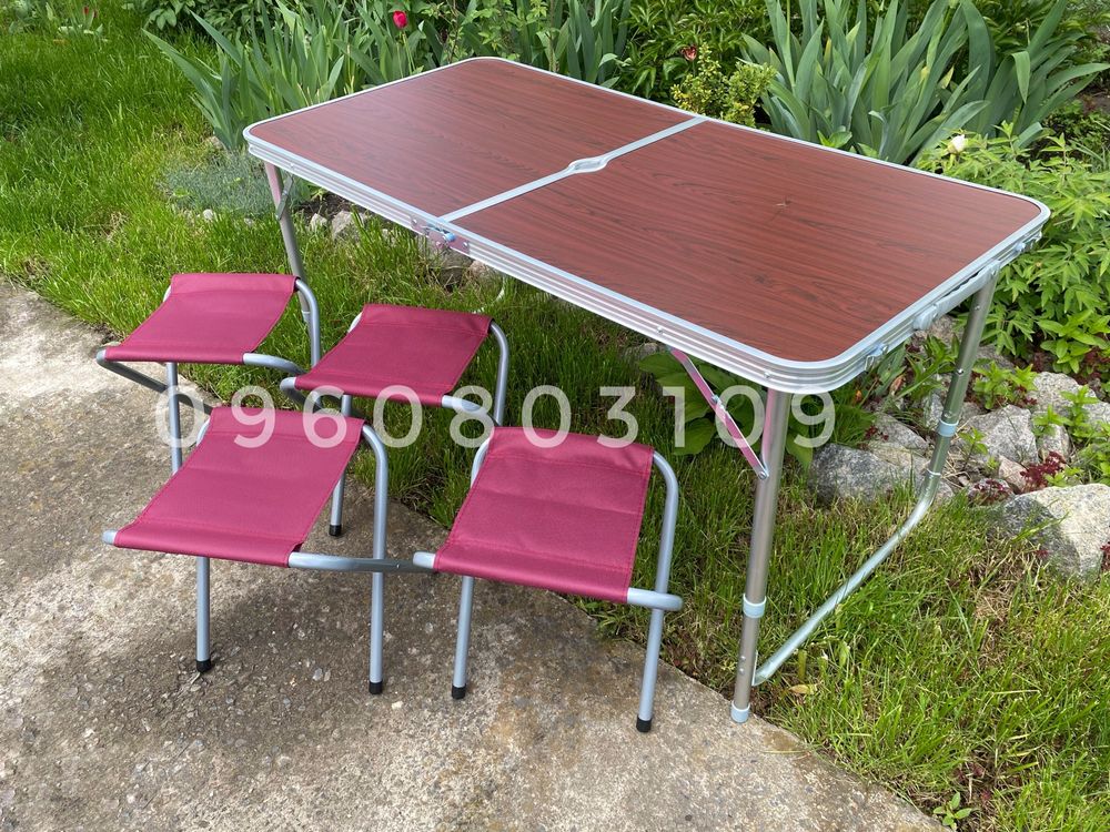 => 2024 г. Стол для пикника + 4 стула. Раскладной столик кемпинга стіл