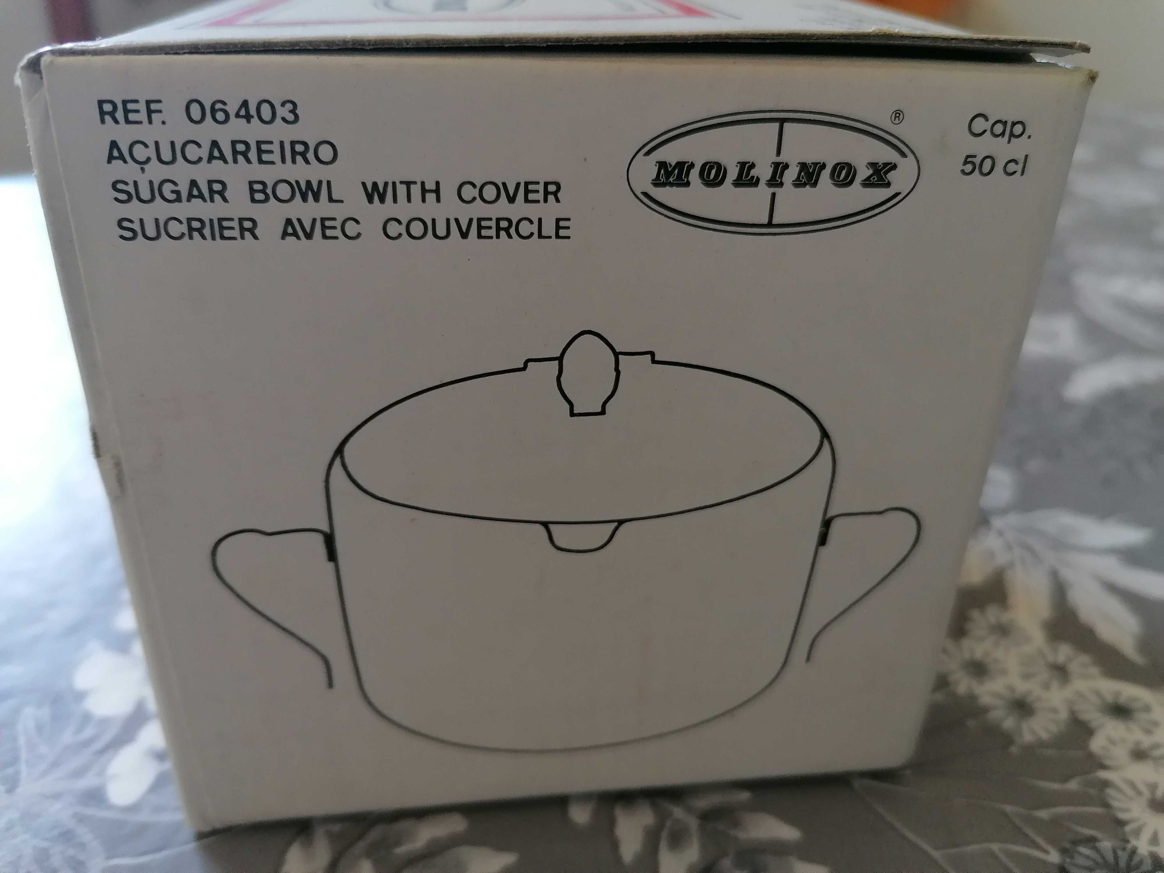 Açucareiro em inox novo