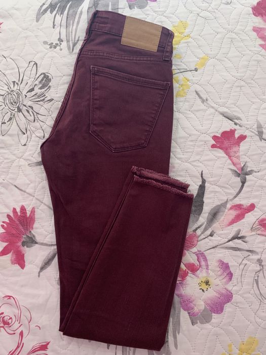 Calças justas Tiffosi cor bordo tamanho 36