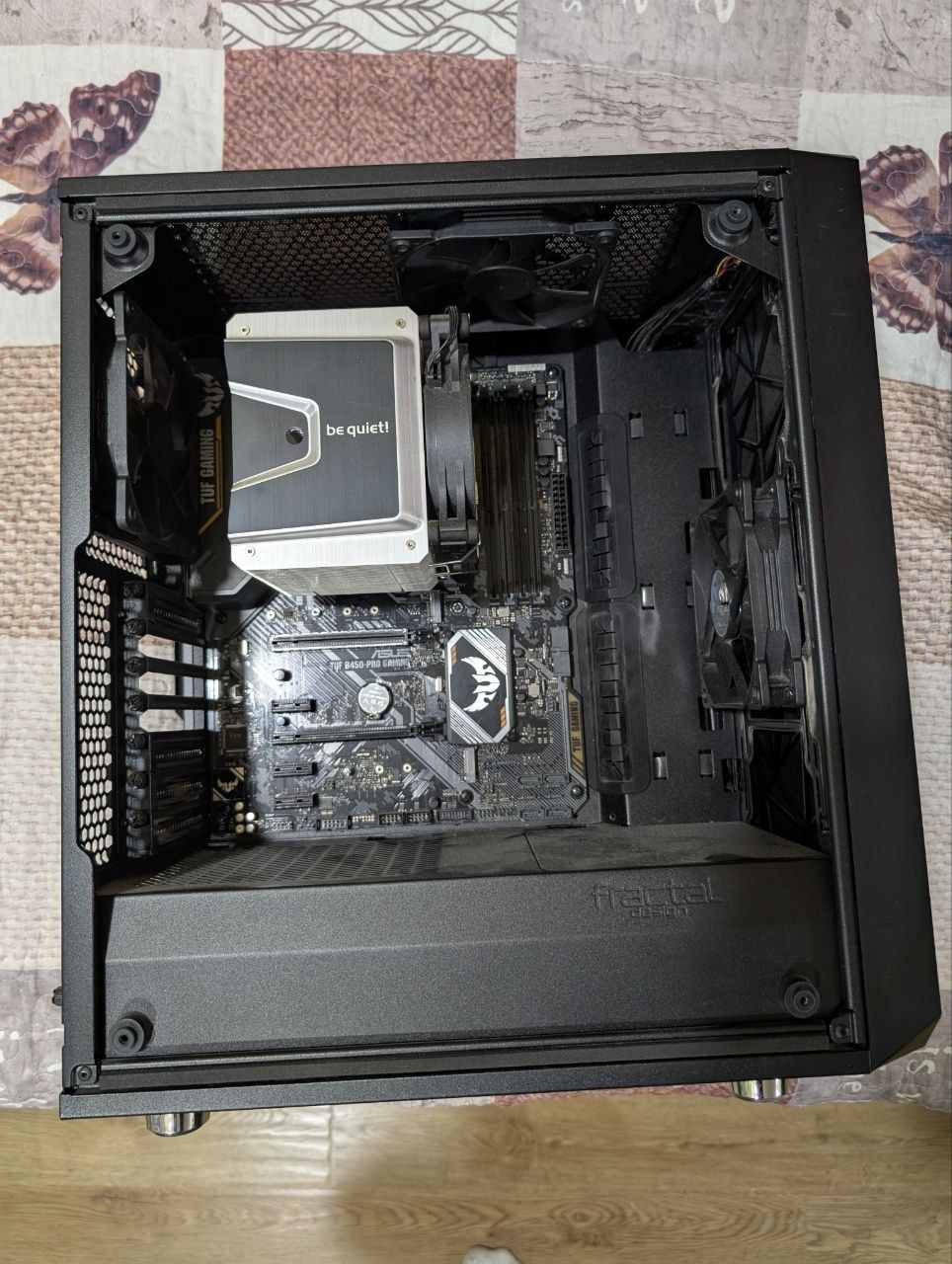 не повна збірка Ryzen 5 2600x, asus b450pro, bequit shadow rock3