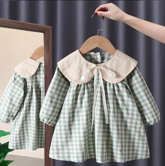 Плаття в клітинку, для дівчинка 9-12 місяців, 80 розмір