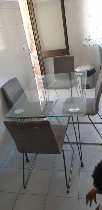 Mesa vidro 6 lugares