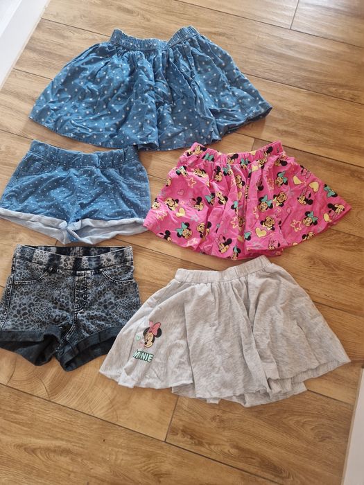 Zestaw 134 spodenki spódniczki 5 szt