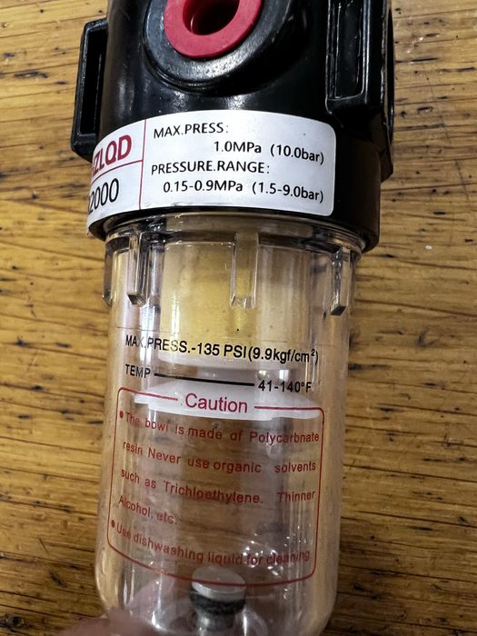 Separador de óleo e água Compressor de ar Bomba Filtro AFR2000 - Novo