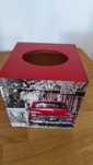 Chustecznik decoupage w stylu vintage