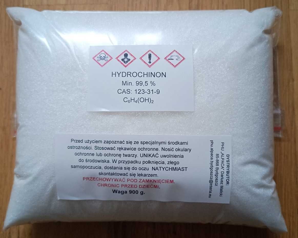 Hydrochinon 99,5 % - 900 gram idealny do foto