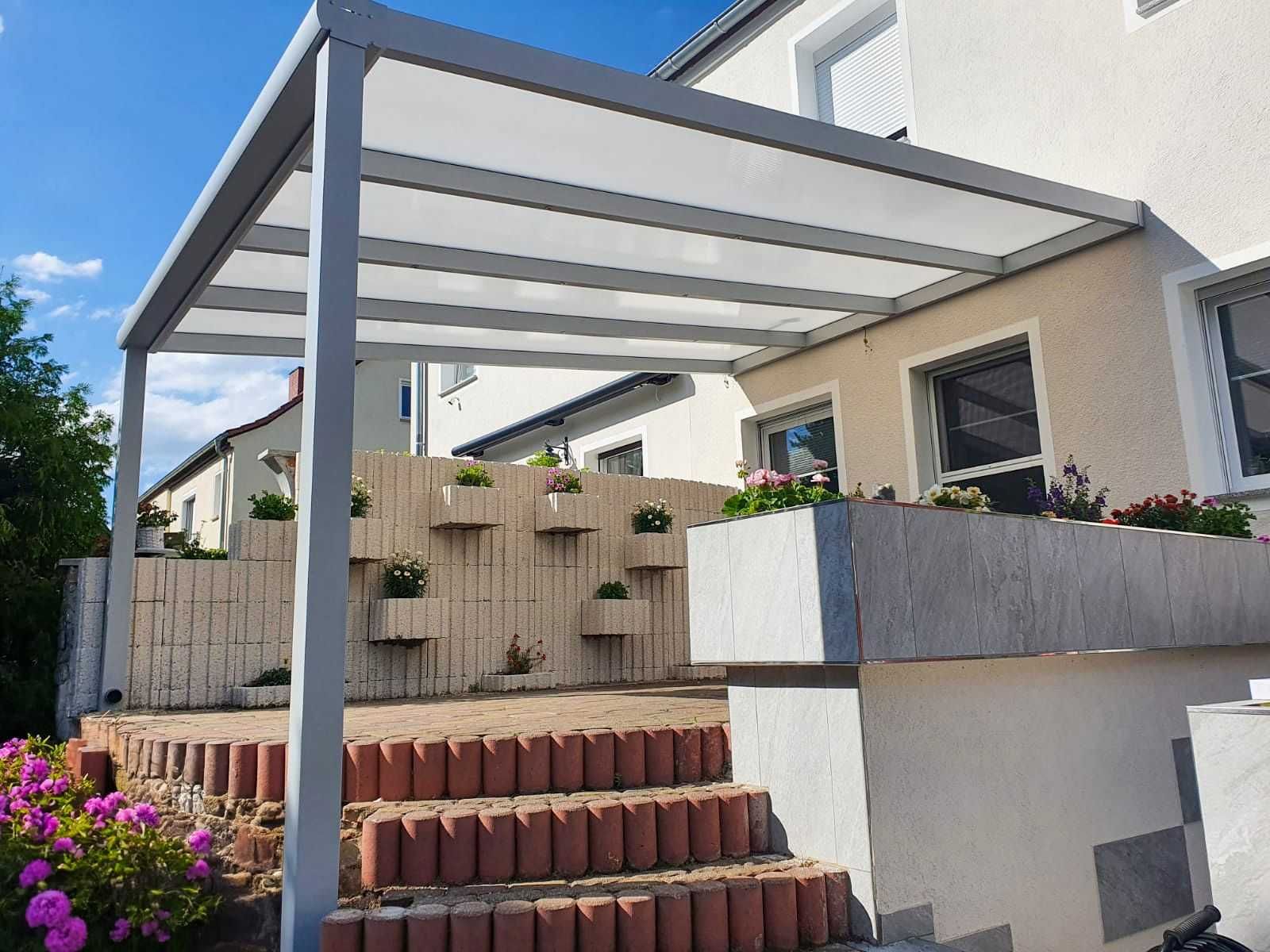 Zadaszenie Tarasowe Aluminiowe szkło poliwęglan