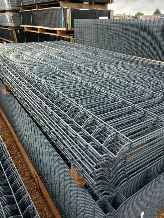 Panele 3D Ogrodzenie Panelowe Panel + słupek + obejmy + podmurówka