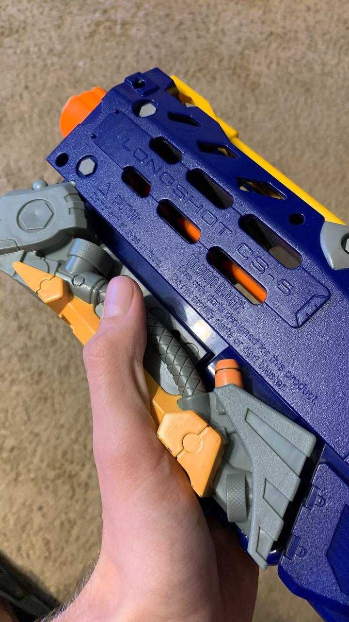 NERF N-STRIKE LONGSHOT CS-6 BLUE (C086B) Оригінал 2006 року