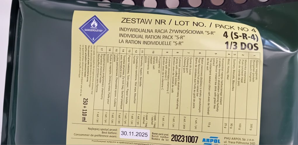 2x Racja żywnościowa S-R