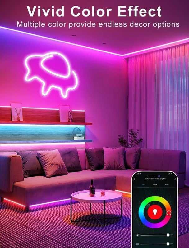 Nowe lampki LED / pasek ledowy / taśma / RGB / Music Sync / 5m !9507!